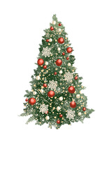 Elegant Christmas Tree – Watercolor Illustration