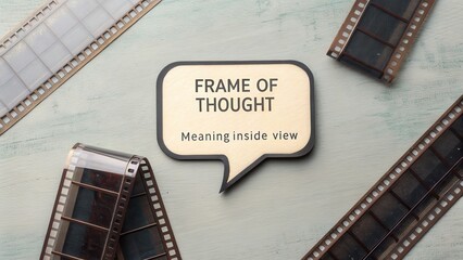 A thought bubble made from film negatives expressing a viewpoint