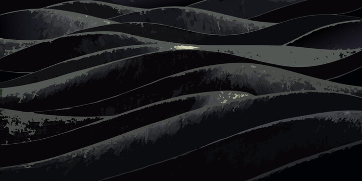 Abstract dark wavy lines background with subtle texture and shades
