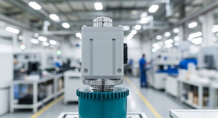 Industrial machine component with teal gear mechanism