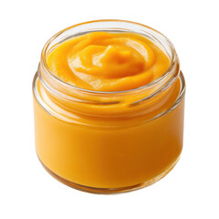 Baby food puree in jar for infant nutrition