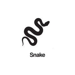 Obraz premium snake silhouette design template