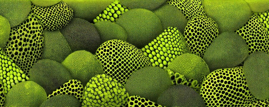 Vibrant green seamless pattern with textured dots and rounded bumps for bold backgrounds and design - Powered by Adobe