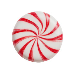 Obraz premium Peppermint hard candy with red swirl design