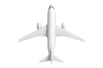 Passenger Jet Top Silhouette Isolated on a Transparent Background