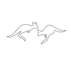kangaroo animal with beautiful lines