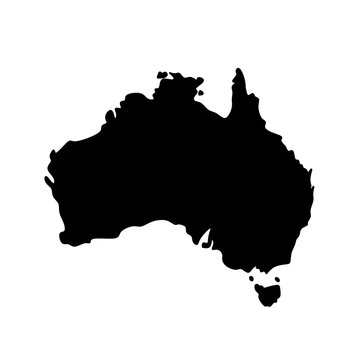 australia map design vector illustration on white backfround.