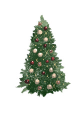 Elegant Christmas Tree – Watercolor Illustration