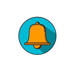 Ikon bel notifikasi. Garis, garis luar bel alarm, dan tanda vektor terisi. Simbol, ilustrasi logo. Set ikon dengan gaya berbeda. Grafis vektor sempurna piksel.