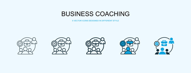 Business Coaching Icon Different Style Vector Illustration