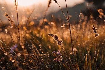 Golden Hour Meadow Grass.