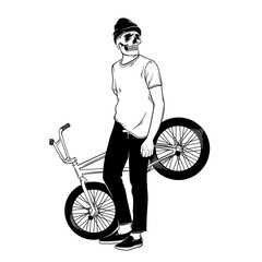 Fototapeta premium Bmx rider skull