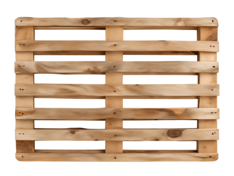 Wooden lifting pallet for global shipping and logistics operations