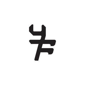 YF Alphabet Unique minimalist overlaping Monogram Simple Design Initial Bold Logo