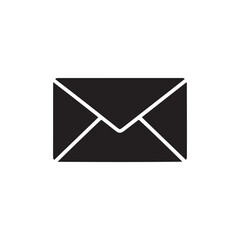 Bold solid envelope icon representing mail messaging and communication in a clean minimal style