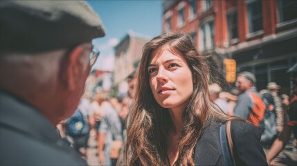 A young businesswoman with a warm smile listens attentively during a corporate discussion showing focus and strong engagement.