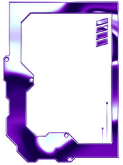 Futuristic Purple Tech Frame Set for Graphic Design