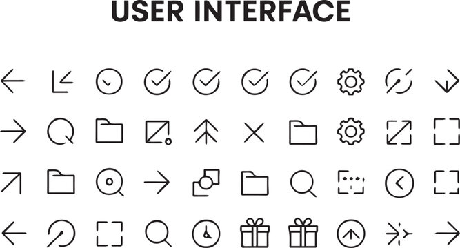 User interface elements and icons for website and app design in vector format