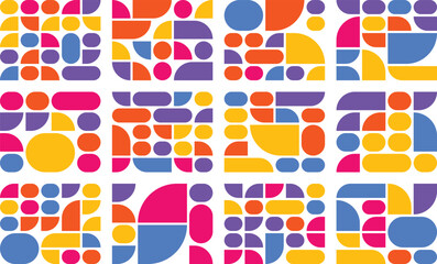 Multiple bento grid bundle designed for customizable modular layouts in creative projects