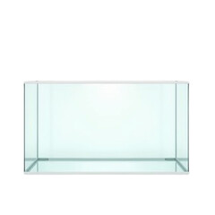 Fototapeta premium Isolated Empty Glass Aquarium Tank PNG Image