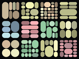 Editable pill bento grid bundle offering smooth rounded forms for creative design layouts