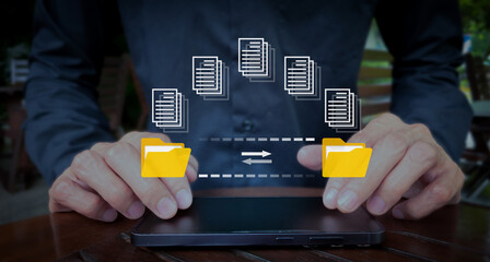 Mobile Data Transfer and File Sharing Concept