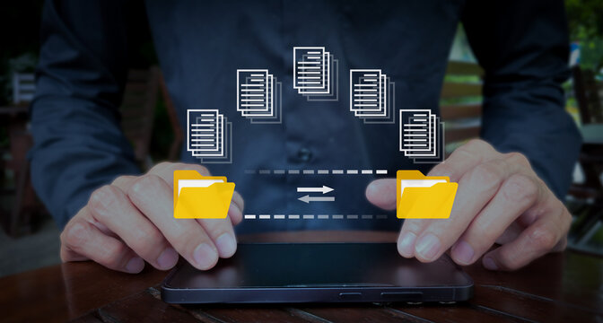 Mobile Data Transfer and File Sharing Concept