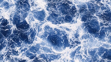 Obraz premium Blue ocean waves with dynamic flow