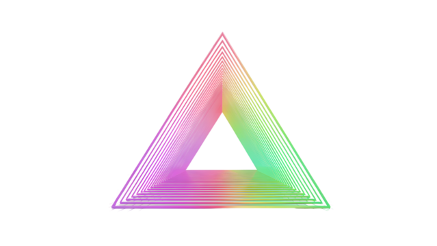 Abstract colorful triangle isolated on transparent background isolated on transparent background - Powered by Adobe