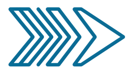 Blue forward arrows isolated on transparent background for navigation isolated on transparent background