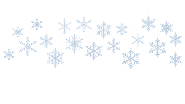 Delicate snowflakes pattern isolated on transparent background isolated on transparent background - Powered by Adobe