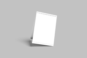 Blank Desk Calendar Mockup - 3D Illustration