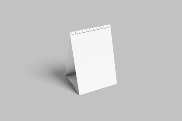 Blank Desk Calendar Mockup - 3D Illustration