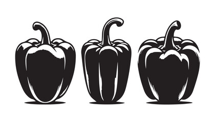 bell paper silhouette vector illustration, solid white background