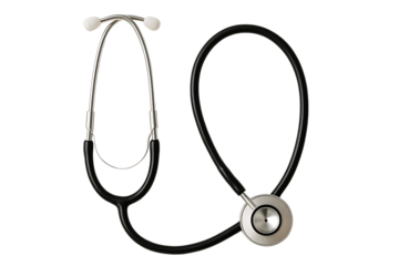 Professional stethoscope medical instrument isolated on white background symbol of healthcare doctor examination hospital clinic and health checkup equipment for diagnostic care concept
