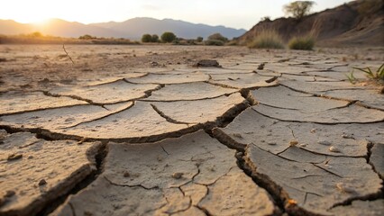 Earthy Cracked Ground Pattern with Natural Environmental Texture