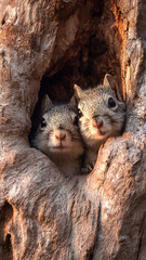 Obraz premium Tuapai di atas pohon