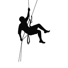 rock climber silhouette