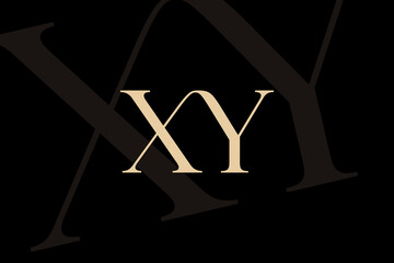 XY or YX letter logo icon design. Classic style luxury initials monogram.