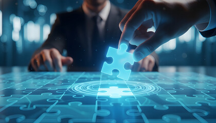 Completing the Puzzle Business Solution Concept and Teamwork Vision