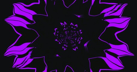 Seamless looping tunnel video vj loop screensaver with dynamic purple design