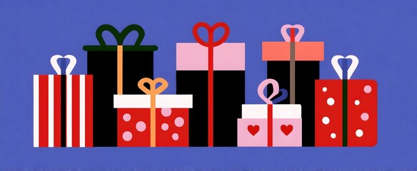 Celebrating the joy of giving through a minimalist gift swap design.