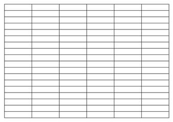 Table Grid Sheet. Minimal Blank Organizer Table for Planning.