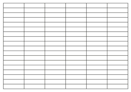 Table Grid Sheet. Minimal Blank Organizer Table for Planning.