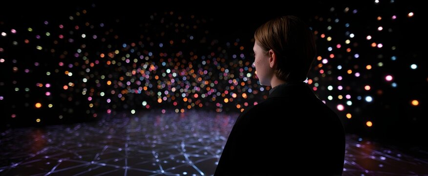 a lively space packed with captivating lights and touchable marvels for fun exploration