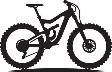 Minimalist icon, trail bike vector silhouette.