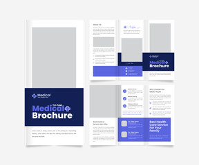 Healthcare medical trifold brochure design template