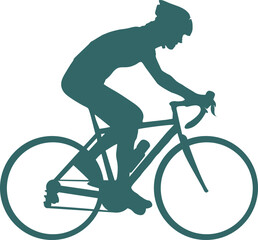 Fototapeta premium silhouette of a cyclist