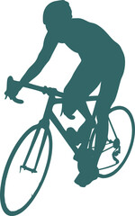 Fototapeta premium silhouette of a cyclist