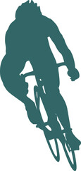 Fototapeta premium silhouette of a cyclist